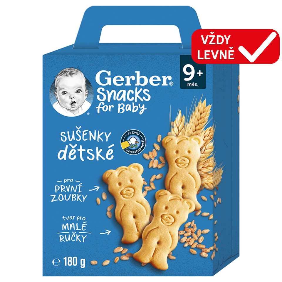 Obrázek 1 pro produkt GERBER Snacks dětské sušenky 180g