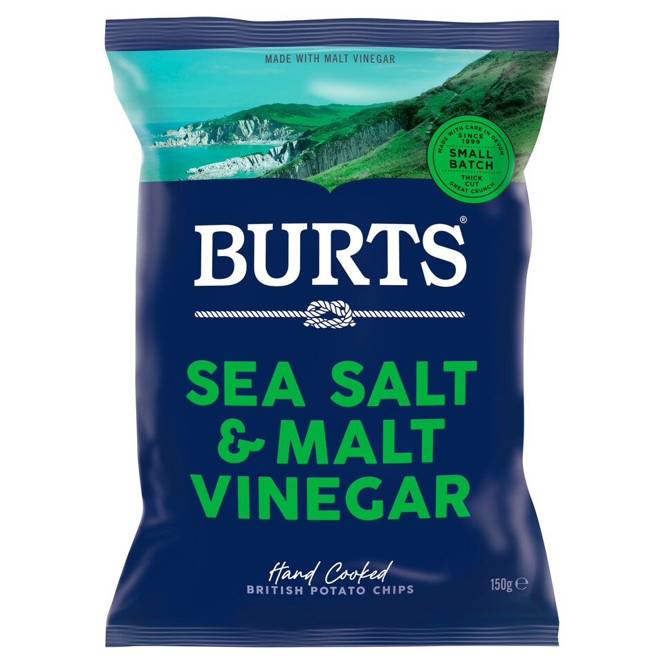 Burts Pot Chips With Sea Salt & Vinegar 150G (L)