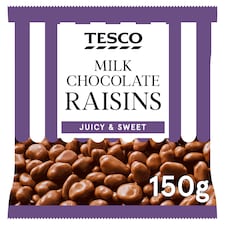 Tesco Milk Chocolate Raisins 150g