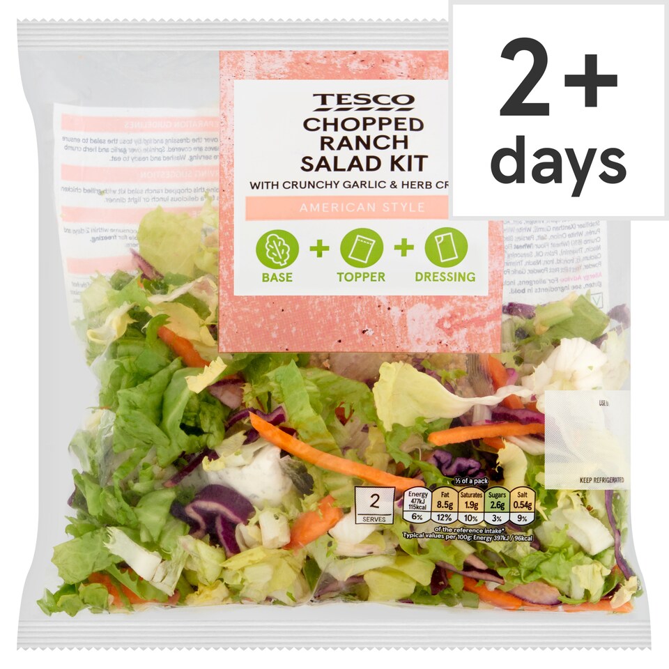 Tesco Chopped Ranch Salad Kit 240g