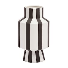 Style Sisters Black & White Stripe Ceramic Vase