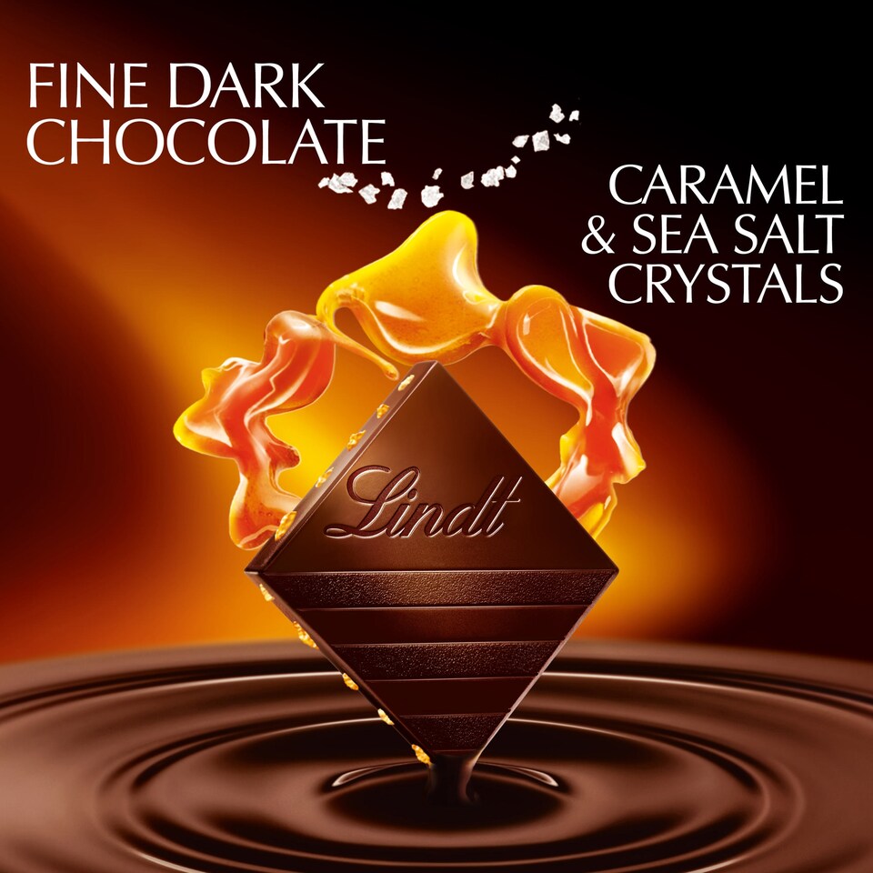 image 1 of Lindt Excellence Dark Caramel Sea Salt Chocolate Bar100g