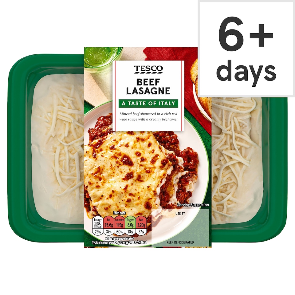 Tesco Beef Lasagne 400G