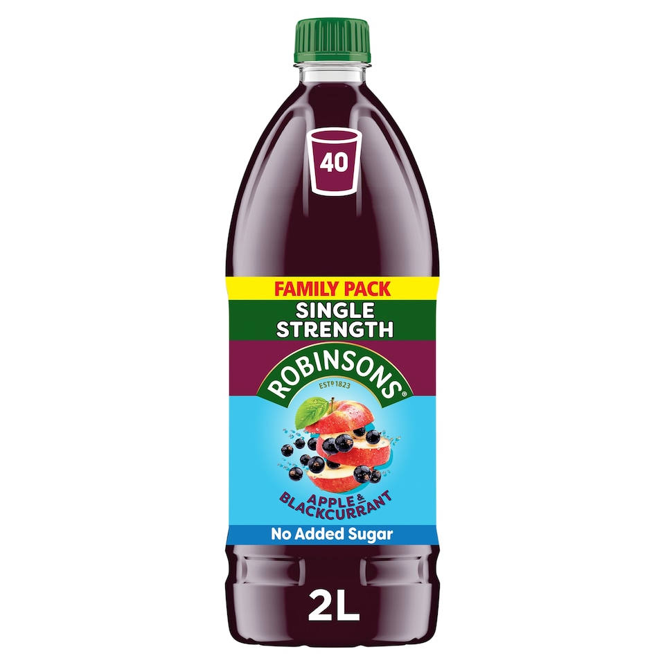 Robinsons Apple & Blackcurrant No Added Sugar Squash 2L