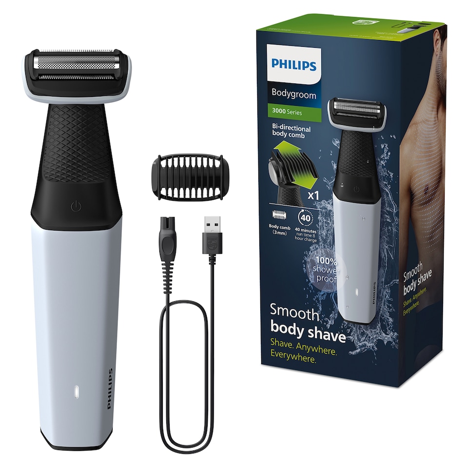 image 1 of Philips Series 3000 Wet & Dry Full Body Groomer and Intimate Trimmer for Men-BG3007/01