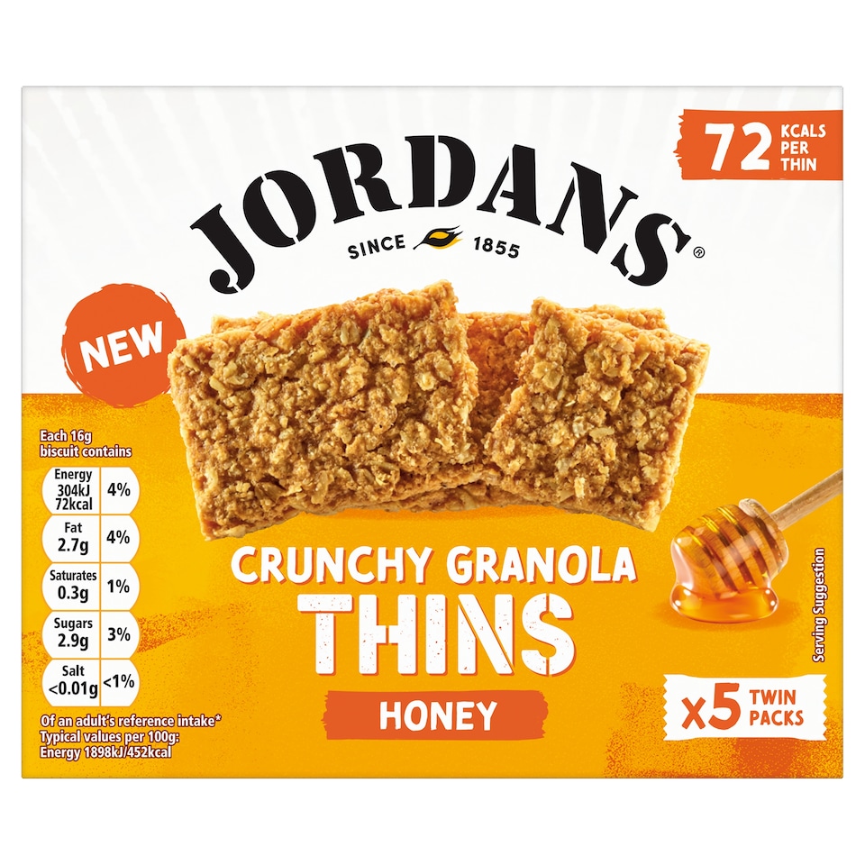 Jordans Crunchy Granola Thins Honey 5 x 32g