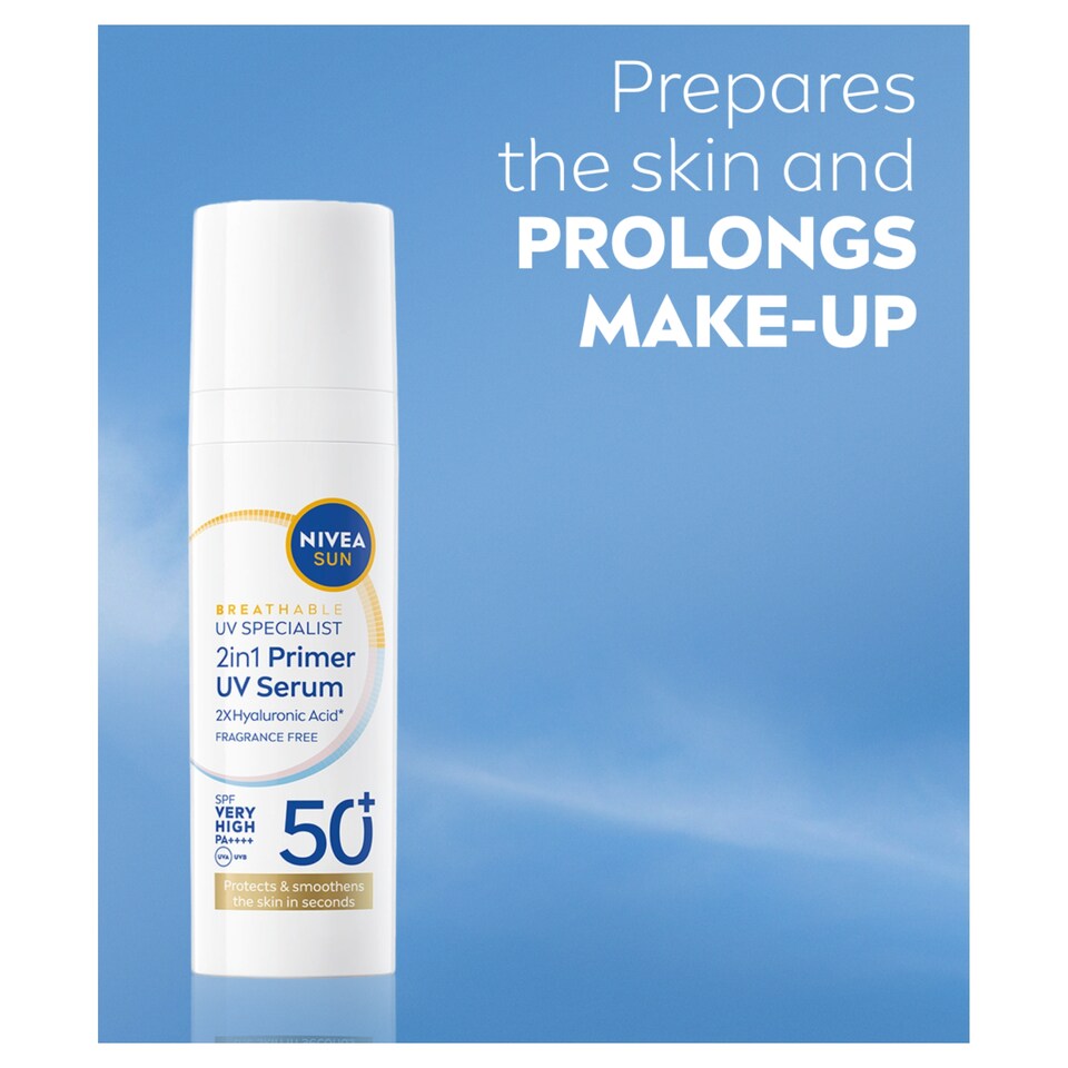 image 1 of NIVEA SUN UV Face 2in1 Daily Primer Serum SPF50+ 30ml