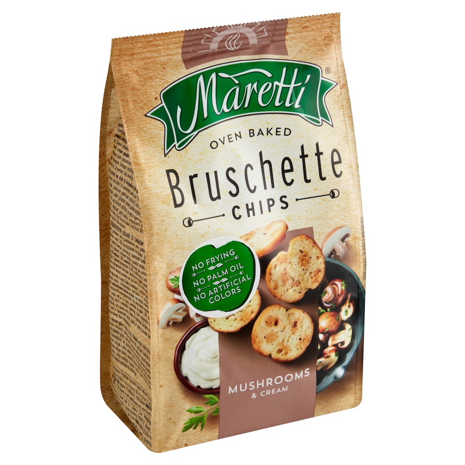 Obrázek 1 pro produkt Maretti Bruschette Chips Mushrooms & Cream 70g