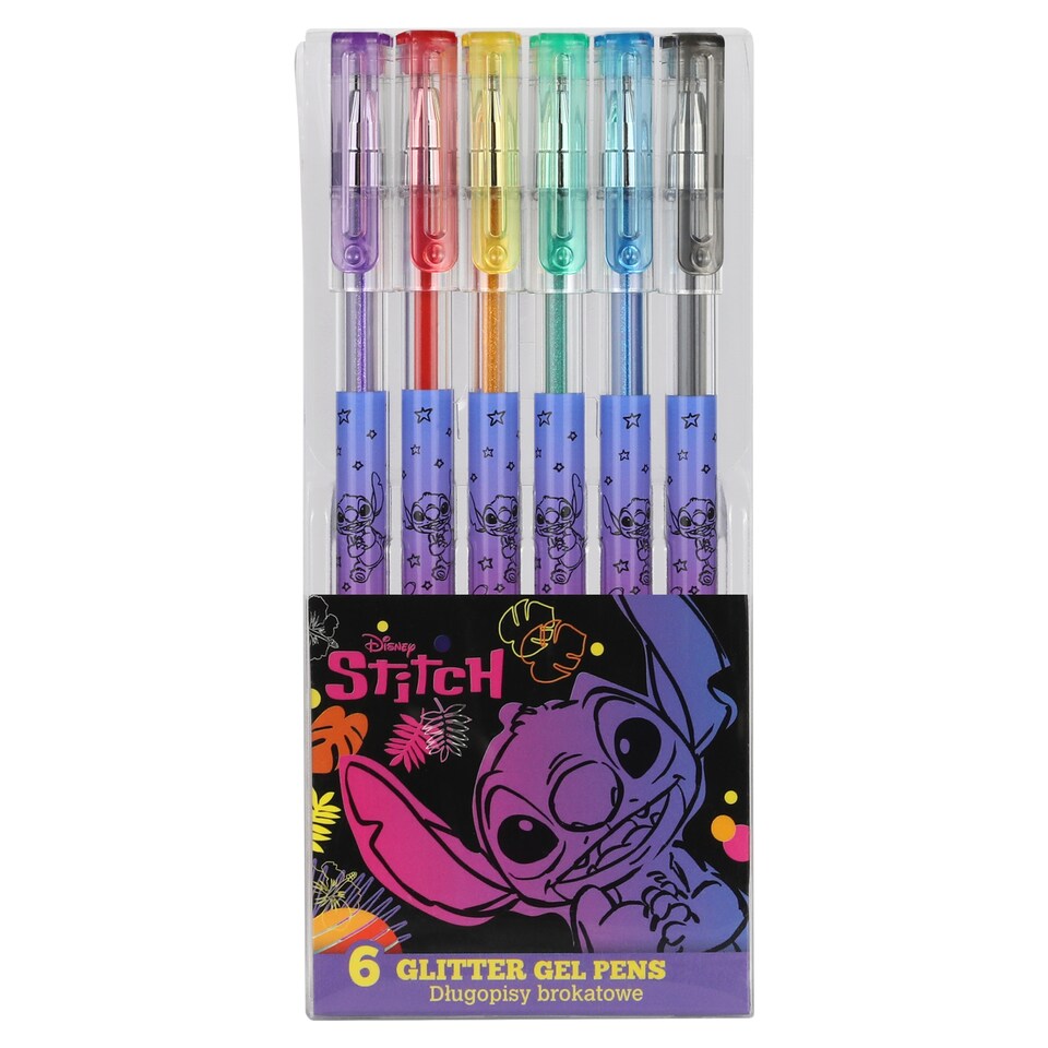 Disney Stitch Glitter Gel Pens 6 pcs