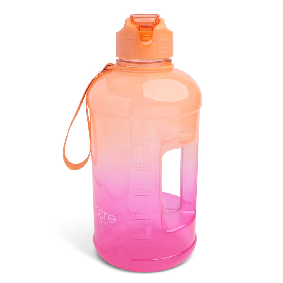 image 1 of Core Kitchen Ombre Pink/Orange Impulse Reusable Water Jug 2.2L
