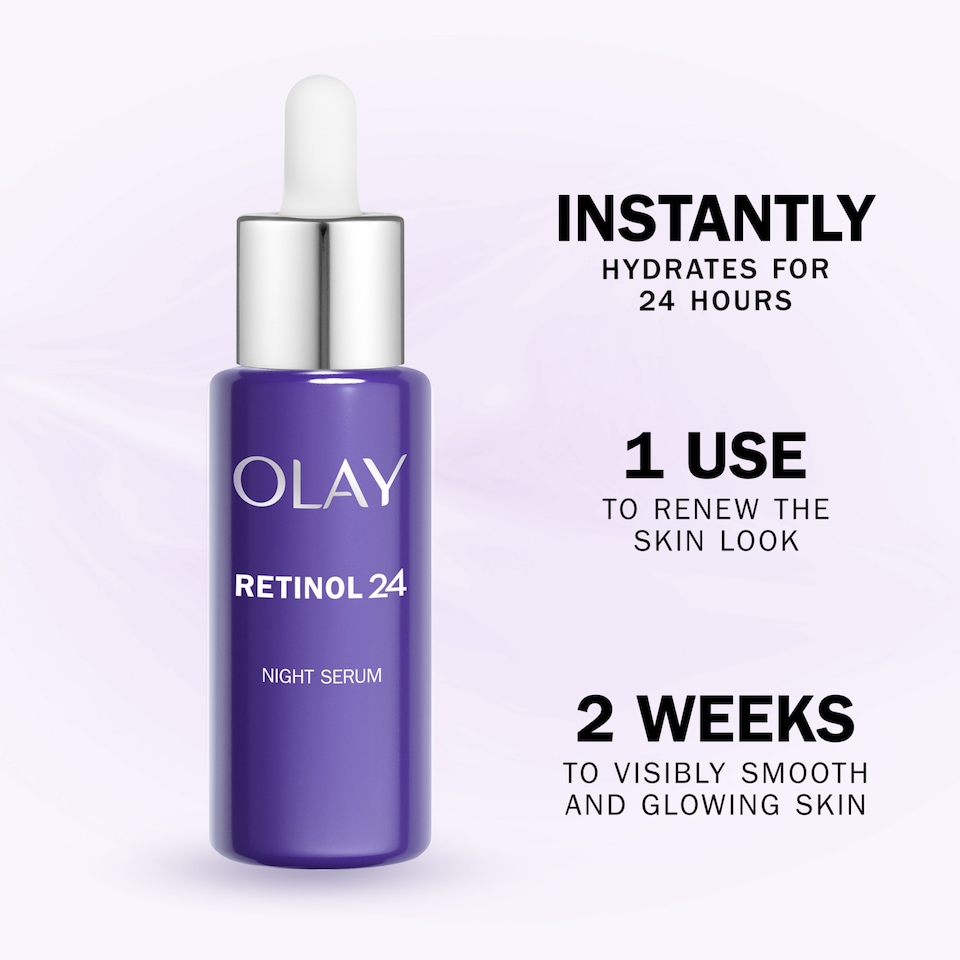 image 1 of Olay Retinol 24 Fragrance Free Night Serum Moisturiser 40ml