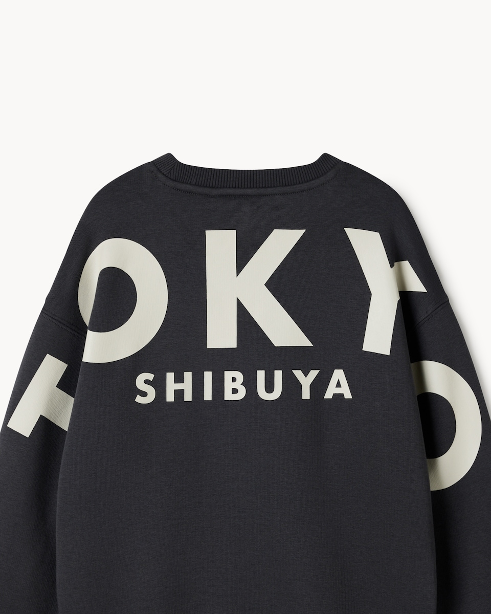 image 1 of F&F Boys Cotton Rich Slogan Oversized Fit Sweatshirt in Grey