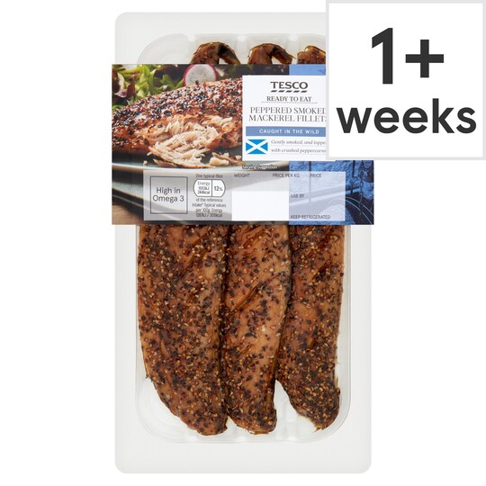 Tesco Peppered Smoked Mackerel Fillets Tesco Groceries