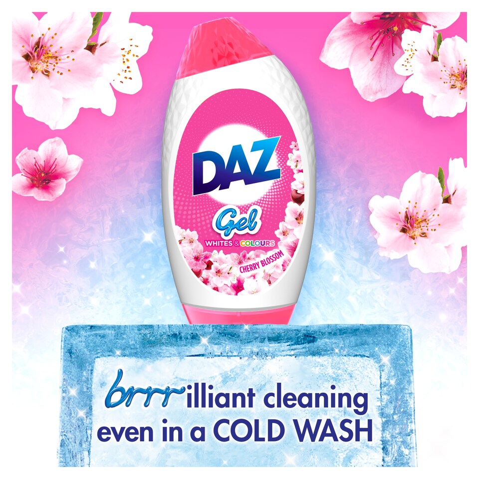 image 1 of Daz Washing Liquid Gel Whites & Colours Cherry Blossom 40 washes 1400ml