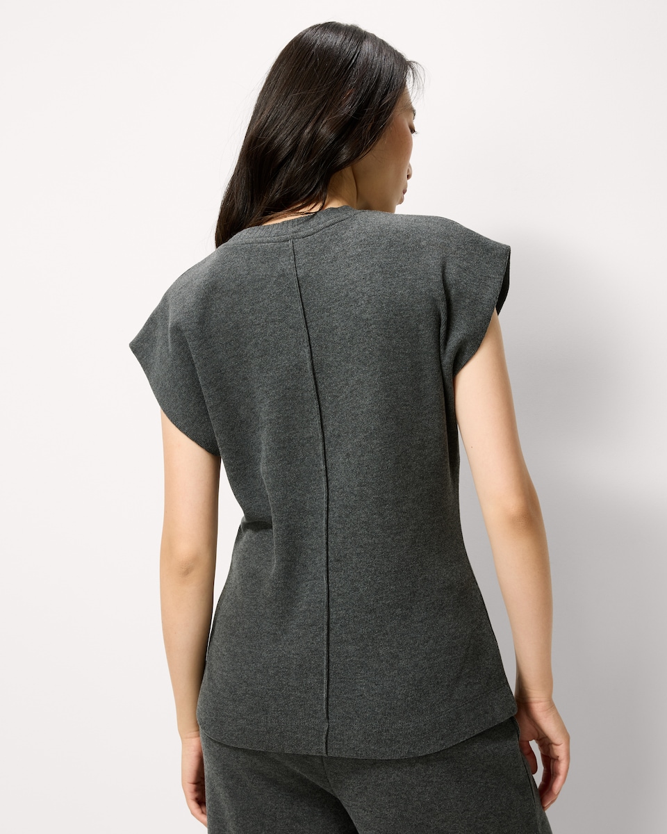 image 1 of F&F Brushed Seam Co-ord Top in Grey