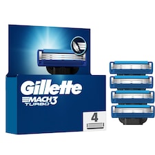 Gillette Mach 3 Turbo Razor Blades Refill 4 Pack