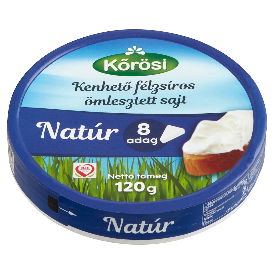 Kőrösi natúr kenhető félzsíros ömlesztett sajt 8 db 120 g  1. kép