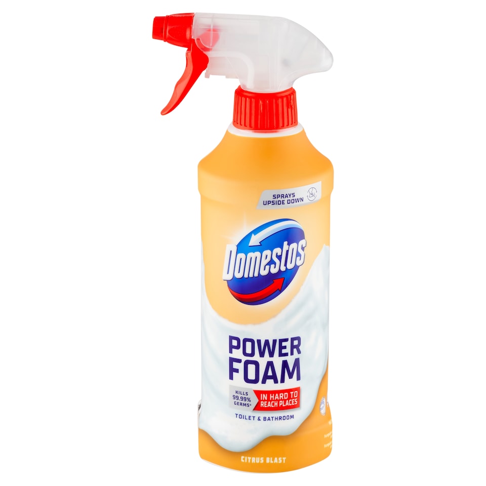 image 1 of Domestos Power Foam Citrus Blast Toilet & Bathroom Cleaning Foam 435 ml