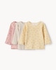 image 1 of F&F Baby 3-Pack Cotton Rich Printed Long Sleeved Tops in Multi