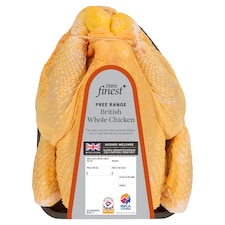 Tesco Finest British Free Range Corn Fed Whole Chicken 1kg-2.3kg