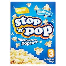 Super Snack Salted Microwave Popcorn 3 X 85G