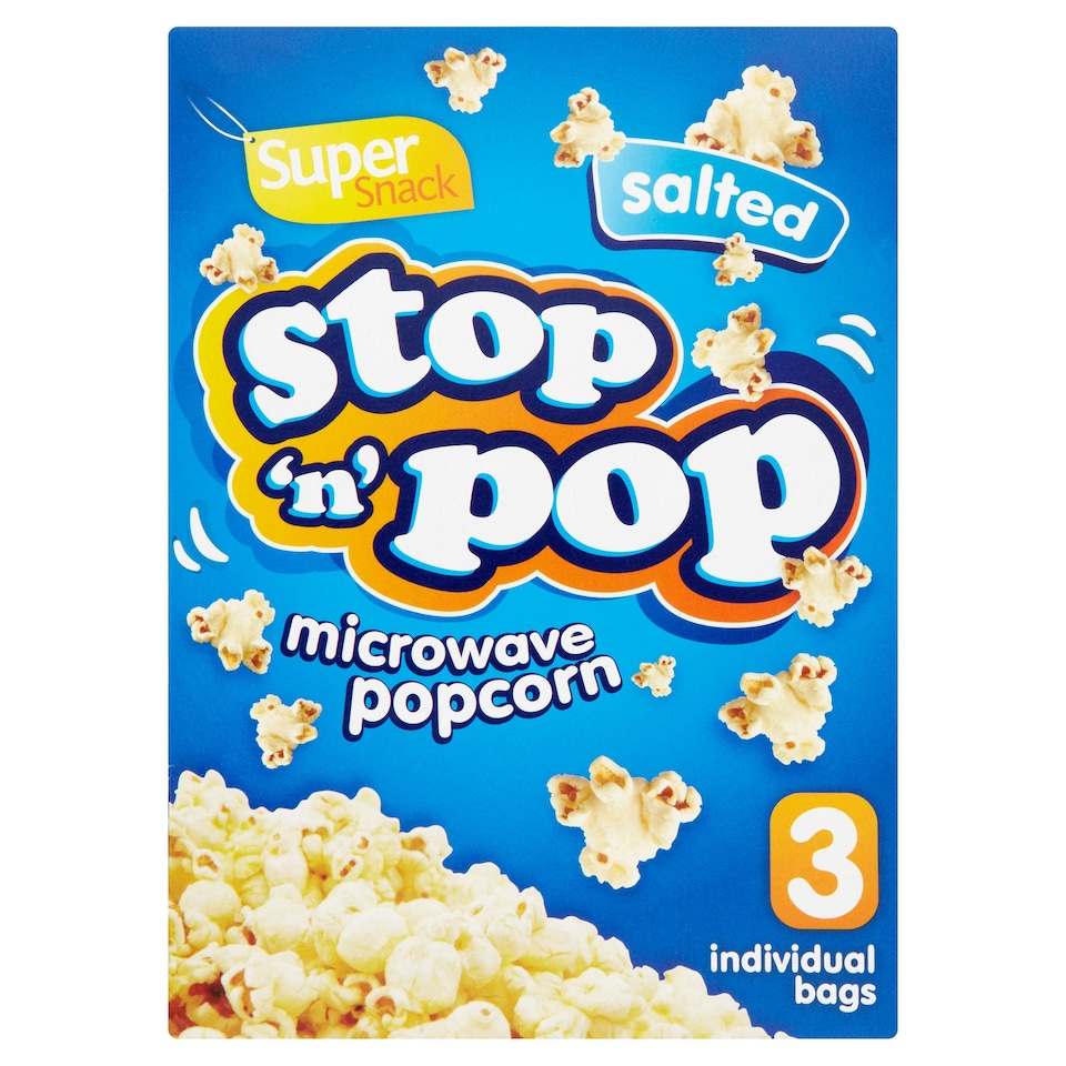 Super Snack Salted Microwave Popcorn 3 X 85G