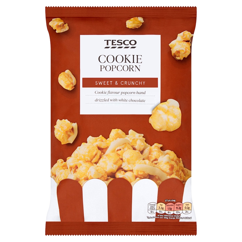 Tesco Cookies Popcorn 175G