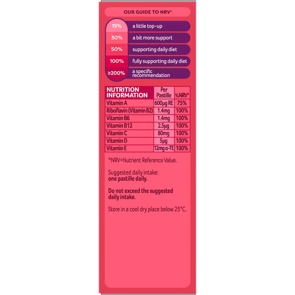 image 1 of Bassetts Multivitamins ages 12-18 years Summer Berries 30 gummies