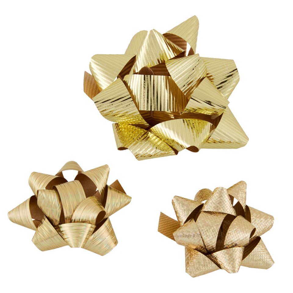 Tesco 20 Pack Gold Bows