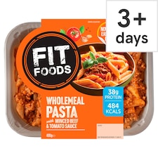 Fit Foods Wholemeal Pasta Minced Beef And Vegetable Sauce 400G