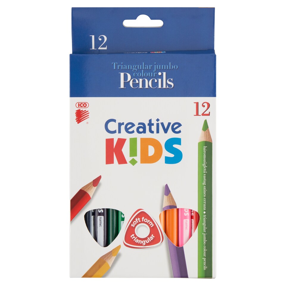 ICO Creative Kids háromszögletű színes ceruza 12 db