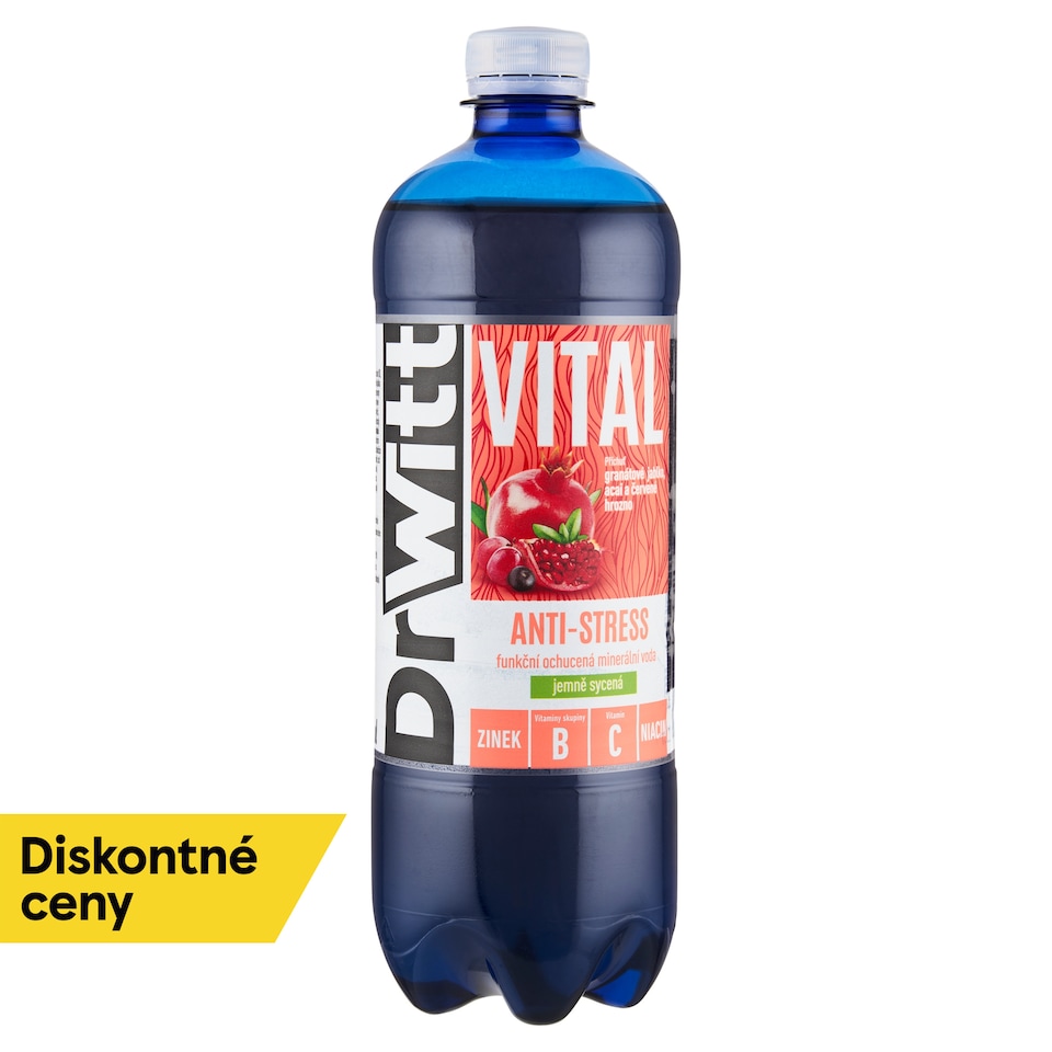 obrázok 1 z Dr Witt Vital Anti Stress príchuť granátové jablko, acai a červené hrozno 750 ml