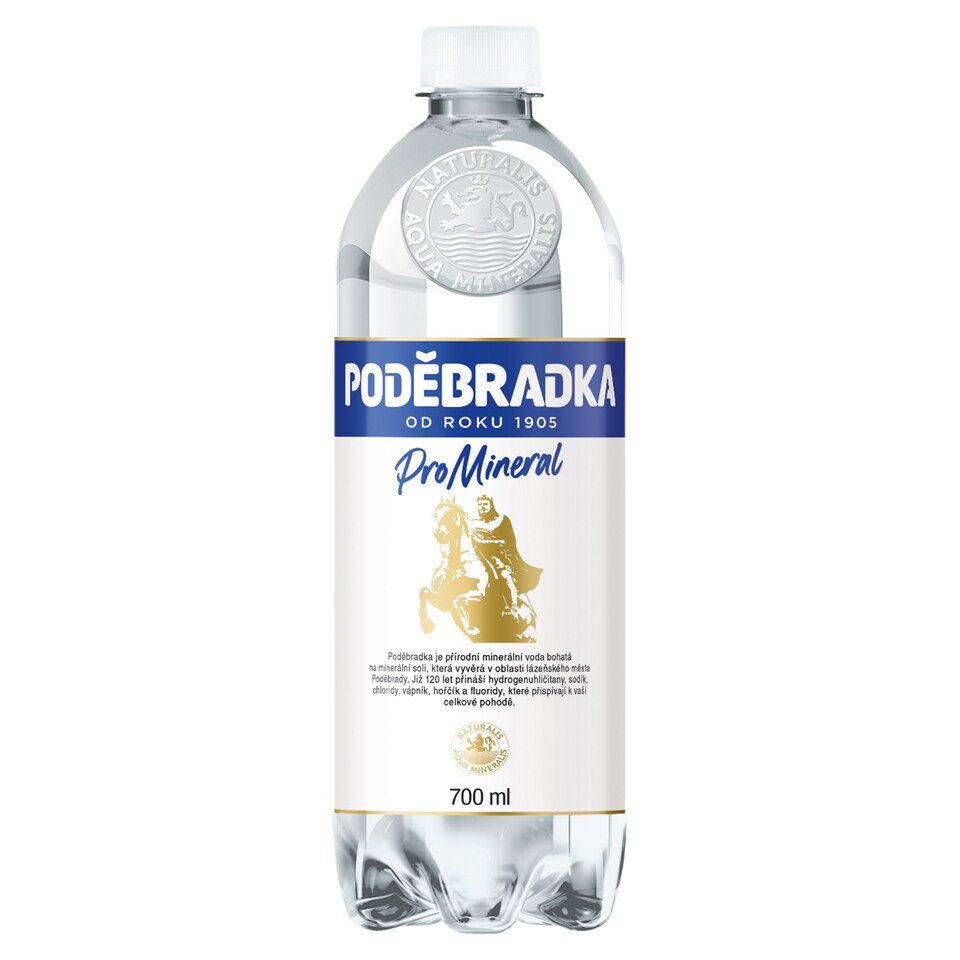 Poděbradka ProMineral Natural Mineral Water Naturally Carbonated 700ml