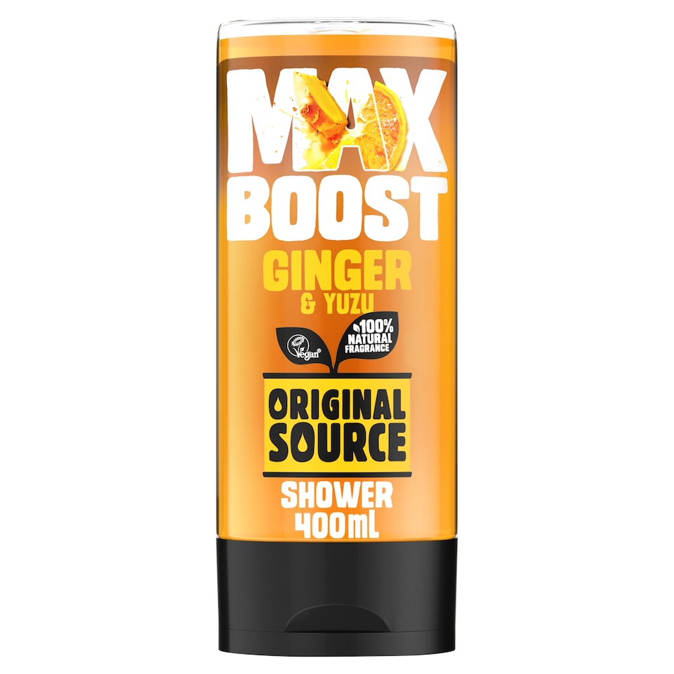 ORIGINAL SOURCE MAX BOOST GINGER & YUZU SHOWER GEL 400ML