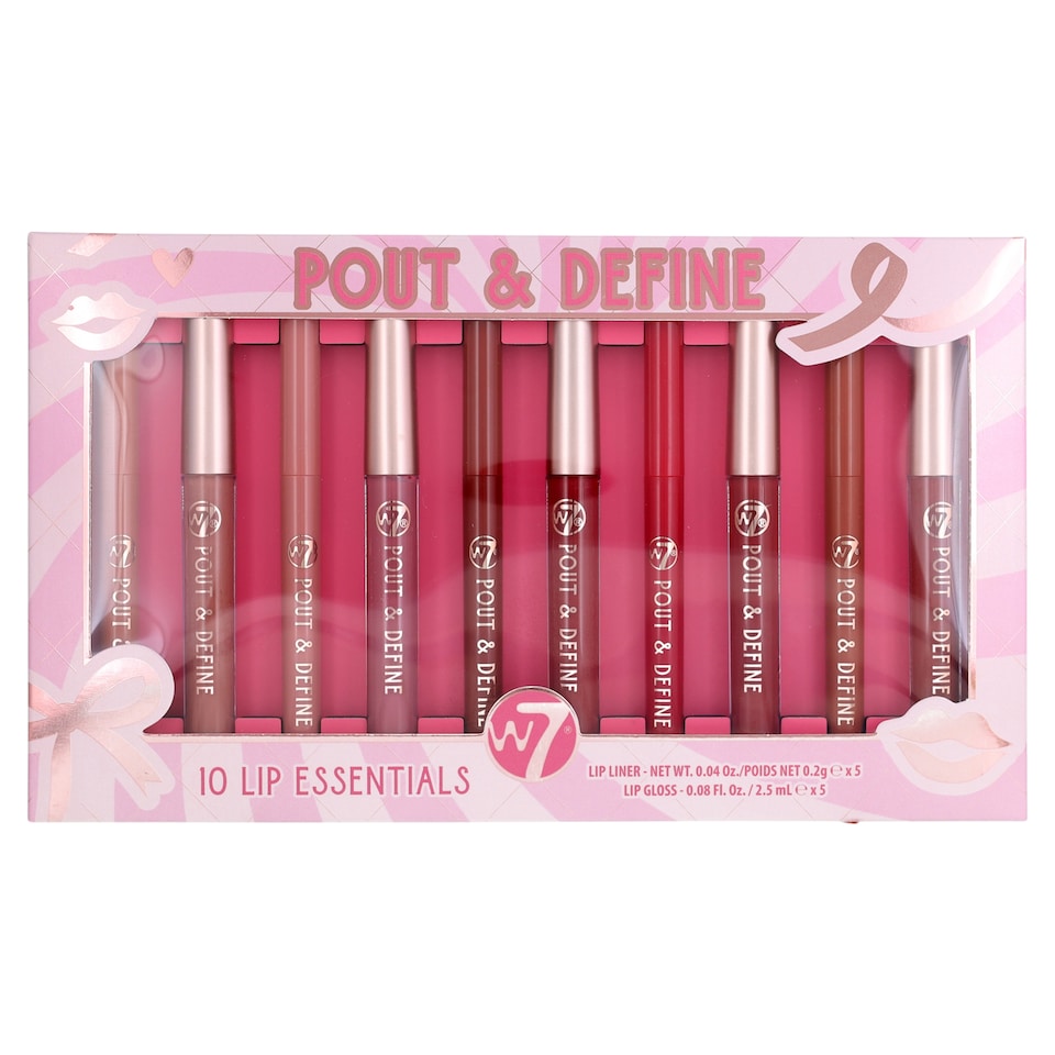 image 1 of W7 Pout & Define Collection 10 Lip Essentials