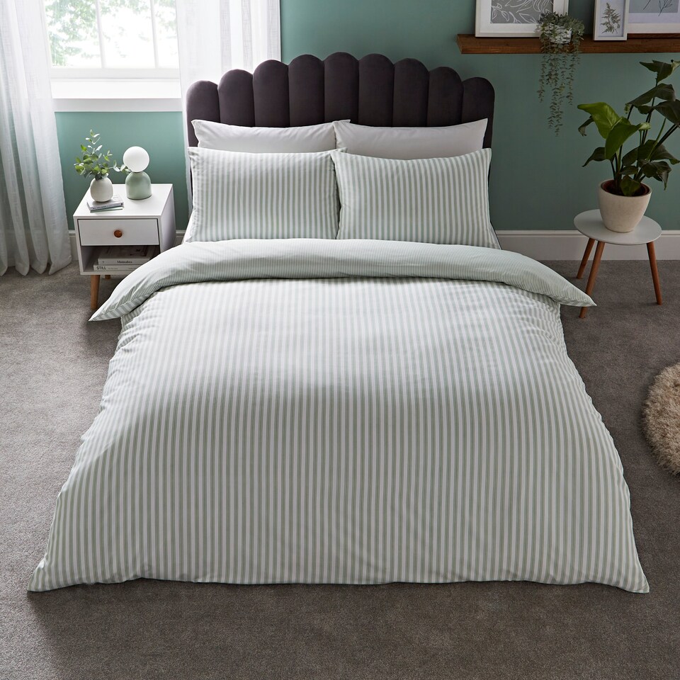 Silentnight Supersoft Stripe Duvet Set Double Tesco Groceries