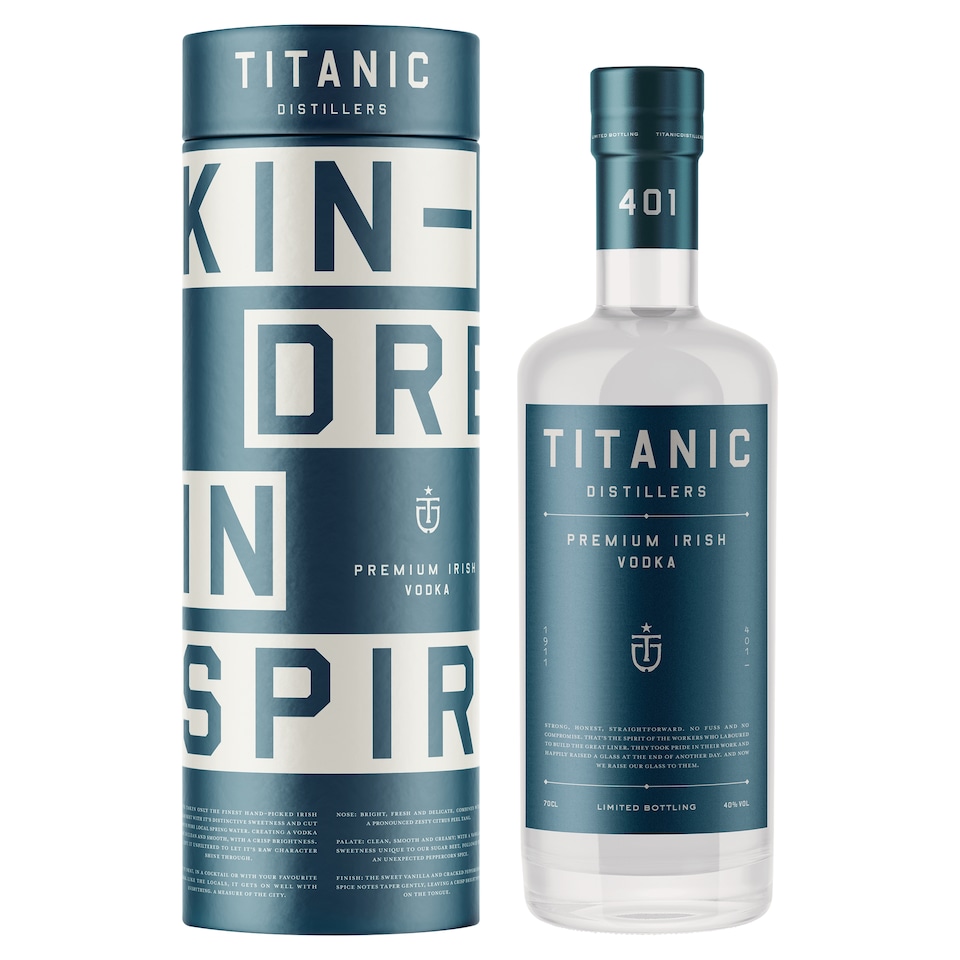 image 1 of Titanic Distillers Premium Irish Vodka 70Cl