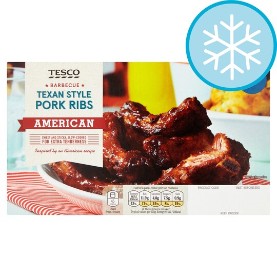 Tesco Texan Style Pork Ribs 400G Tesco Groceries