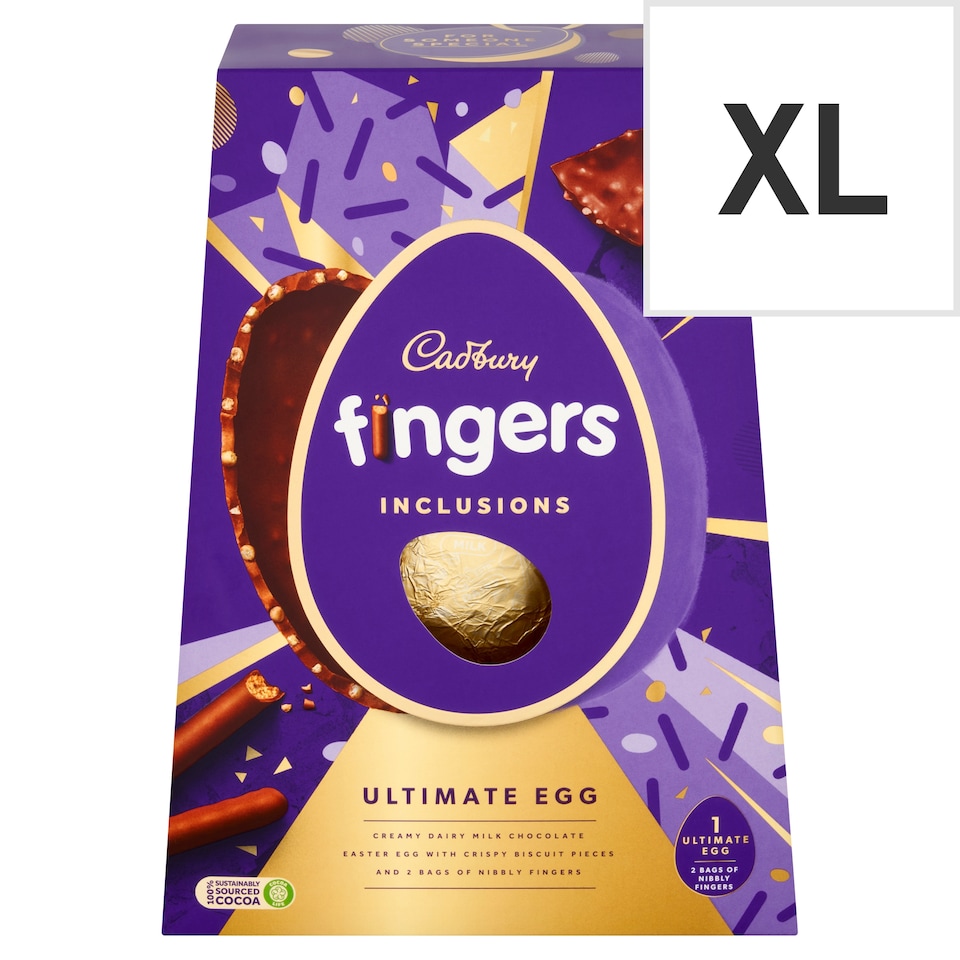 image 1 of Cadbury Fingers Chocolate Biscuit Ultimate Easter Egg 380g