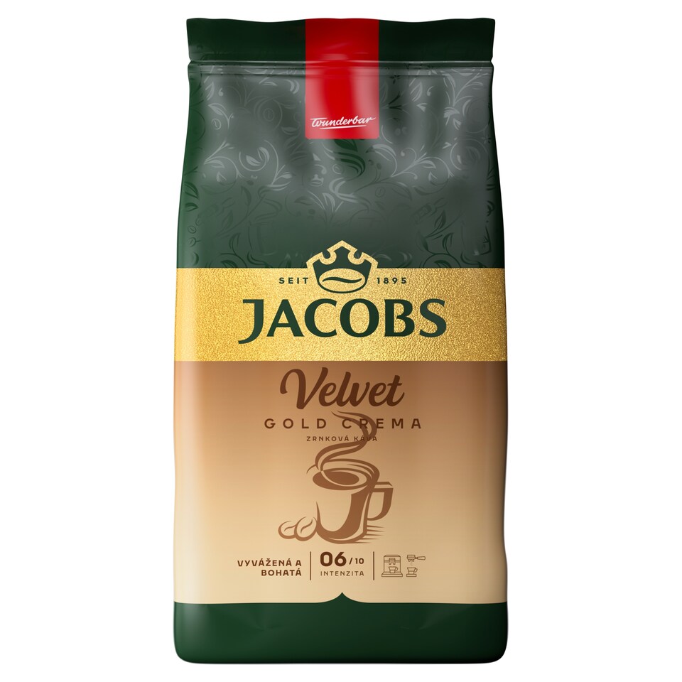 Jacobs Velvet Gold Crema zrnková káva 1000 g