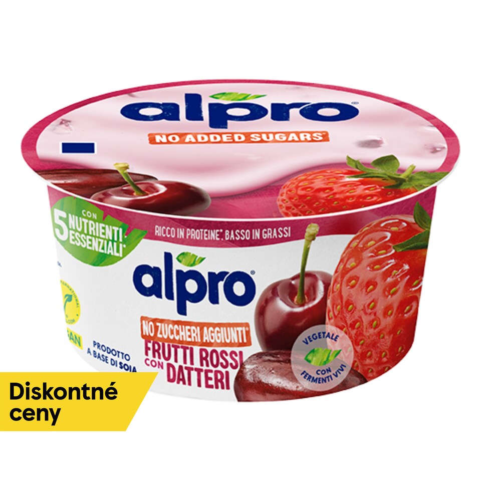 ALPRO Date-Cherry-Strawberry Soy Fermented Product with No Added Sugar 135g
