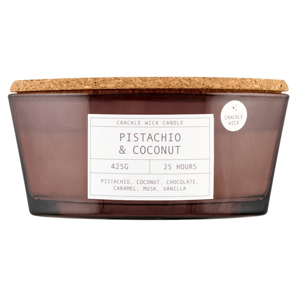 obrázok 1 z F&F Home Crackle Pistachio & Coconut vonná sviečka 425 g