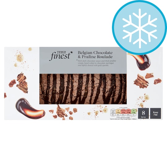 Tesco Finest Chocolate & Praline Roulade 525G Tesco Groceries