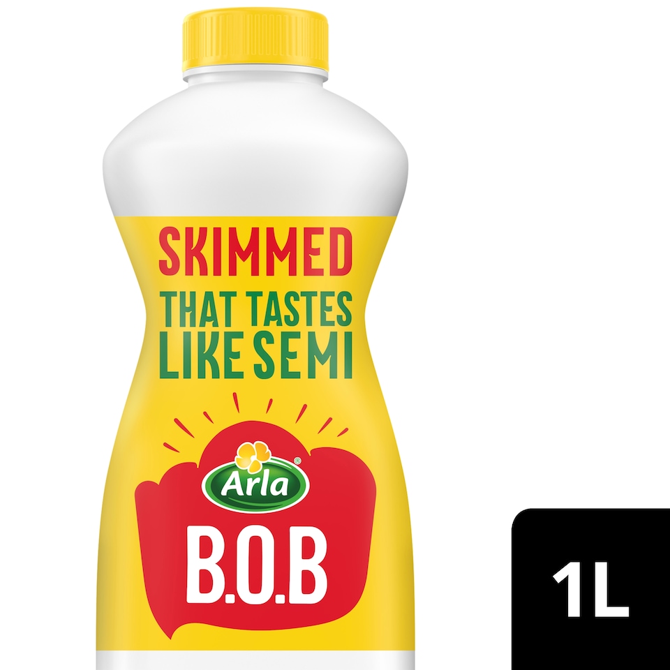 image 1 of Arla BOB Skimmed Milk 1L Tastes like Semi Skimmed