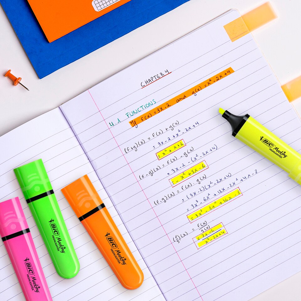 image 1 of Bic Pastel Highlighters 4 pack