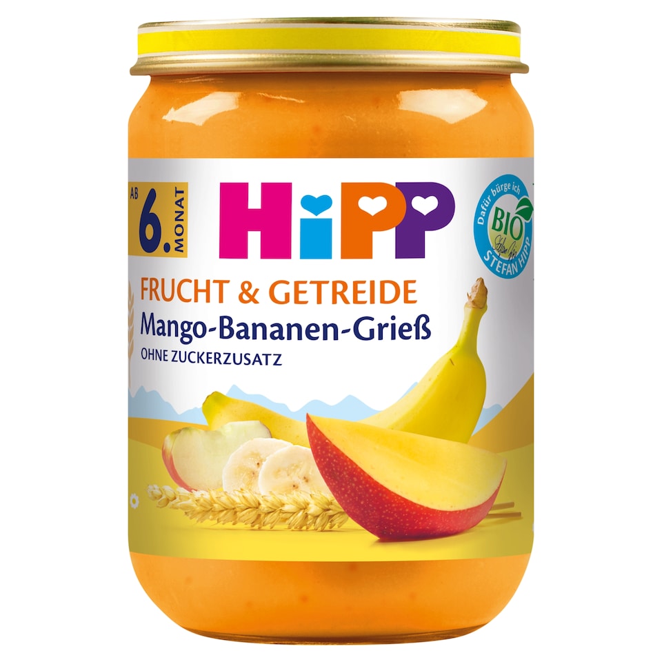 HiPP bio mangós-bananos gríz bébidesszert 6 hónapos kortól 90 g 
