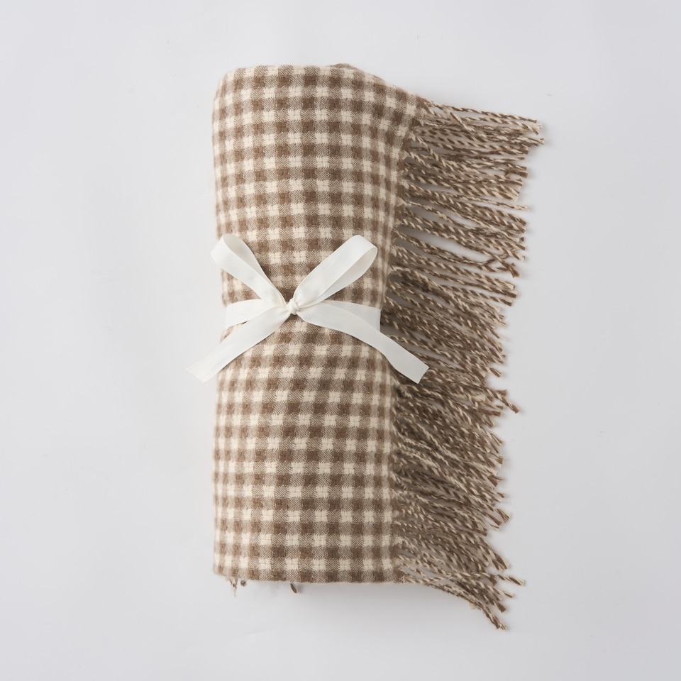 F&F Home Woven Check Throw