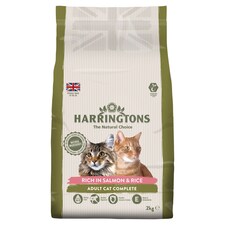 HARRINGTONS SLMN & RICE ADULT CAT DRY FOOD 2KG