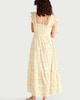 image 3 of F&F Floral Print Smocked Midi Dress in Yellow