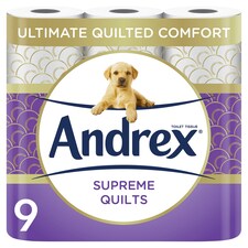 Andrex Supreme Quilts Toilet Tissues 9 Rolls